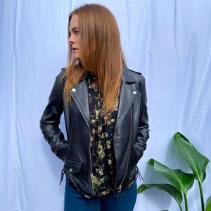 Rudsak Leather Biker Jacket size Medium